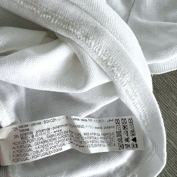 Zara White Knit T-Shirt - Size Medium - Picture 5 of 6